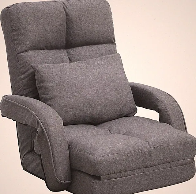 Indoor Floor Chair with Armrest and Pillow Folding Chaise Lounge Sofa 14-Positio