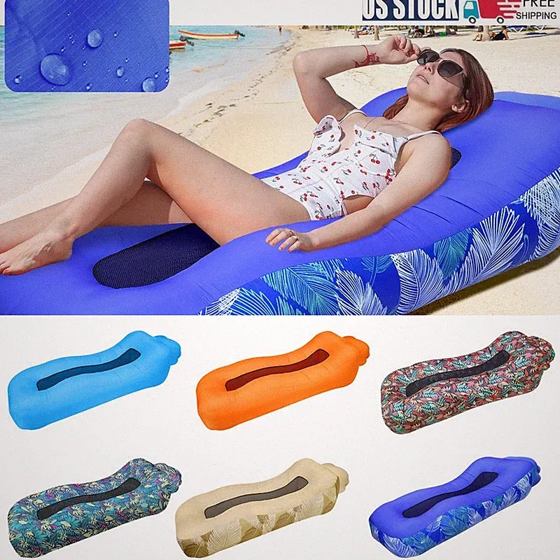 Inflatable Blow Up Lounger Inflatable Couch Air Sofa for Camping Hiking Beach