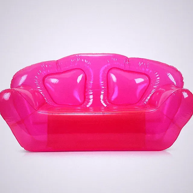 Inflatable Chair Blow Up Couches Transparent Inflatable Sofa Seat Yard Patio...