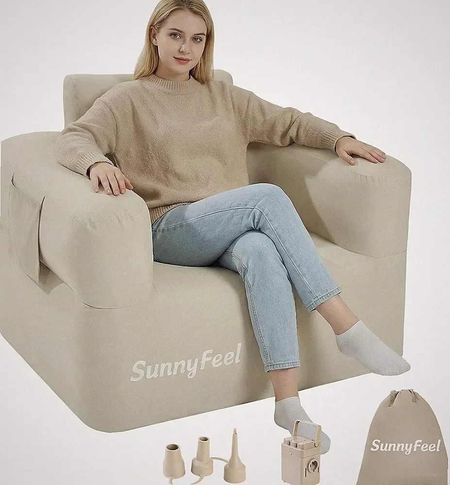 Inflatable Couch for Adults with Built in Pump