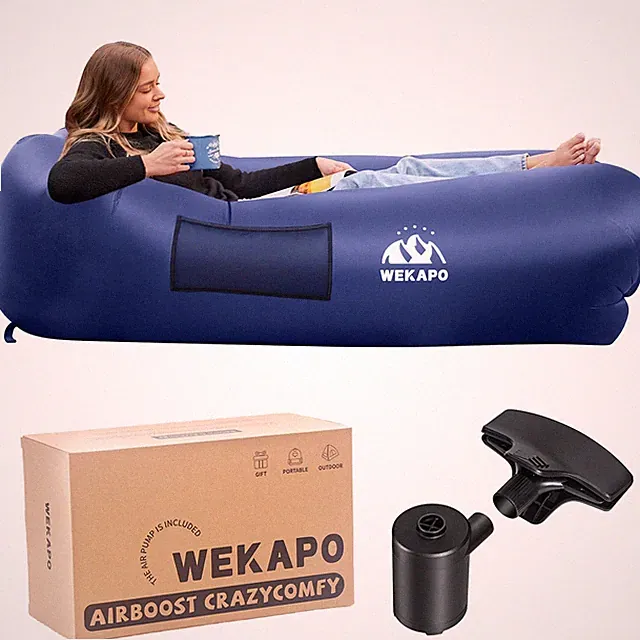 Inflatable Couch with Pump - Easiest Setup, Crazy Comfy & Ultralight