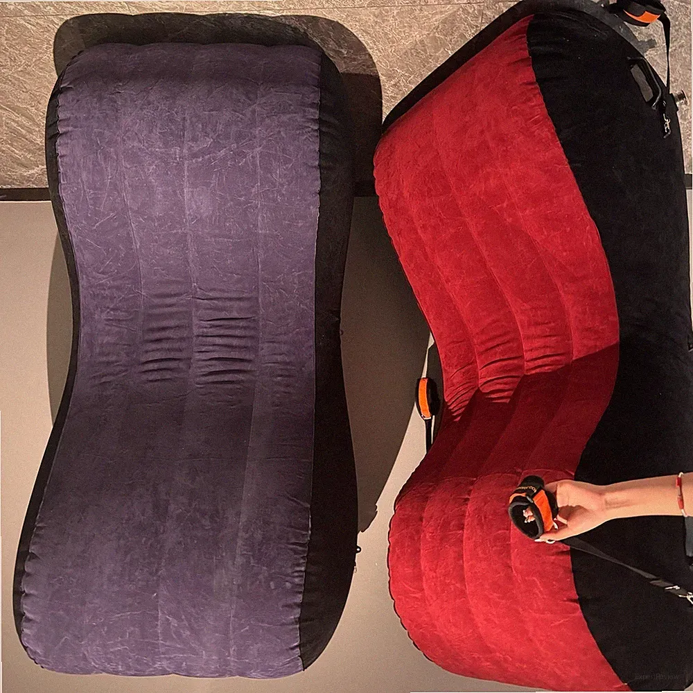 Inflatable Cushion Sofa Bed For Couple Love Game Chair With Cuffs Bedroom Pillow