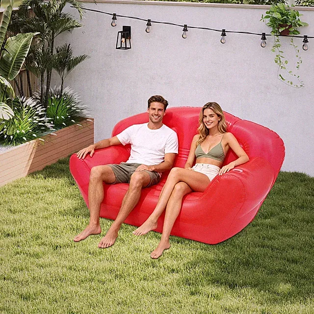 Inflatable Double-Person Sofa With Three Rapid-inflate Valves70.9*35.43*37.4in