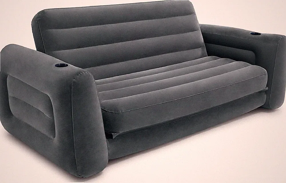 Inflatable Pull-Out Sofa Convertible Twin Size Air Mattress