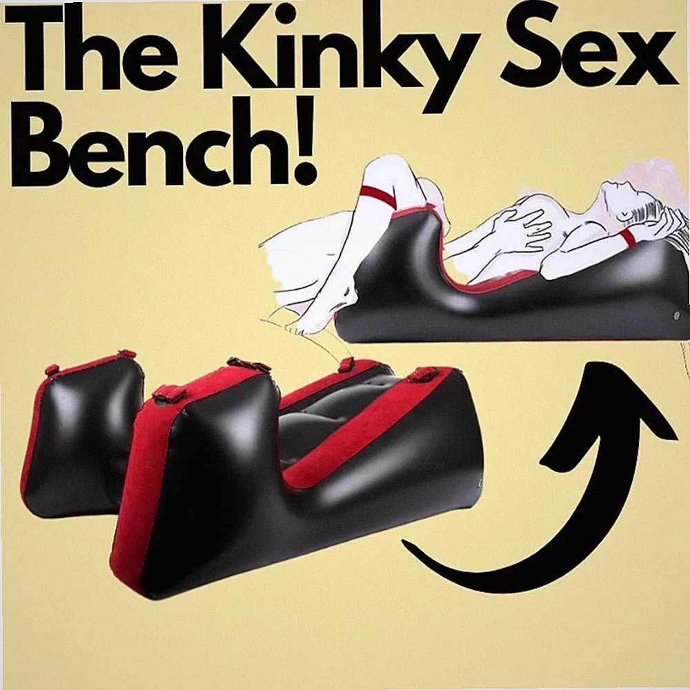 Inflatable Sofa with Strap Bed Love Position Chair Pillow Cushion Split Leg Cuff
