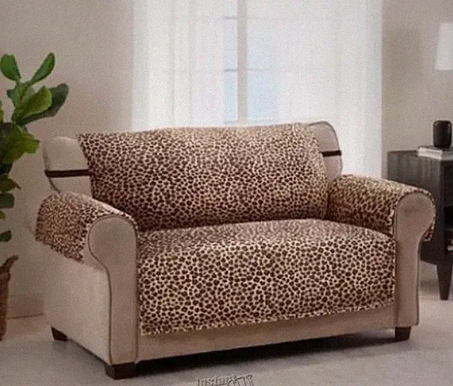 Innovative Leopard Furniture Cover Sofa Couch Pet Protector up to 68 inches Wide