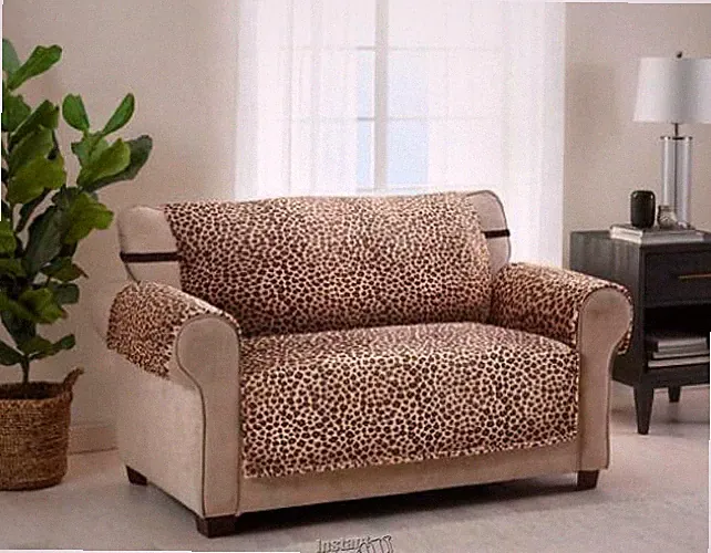 Innovative Leopard Print Furniture Cover XL Sofa Polyester Machine Washable