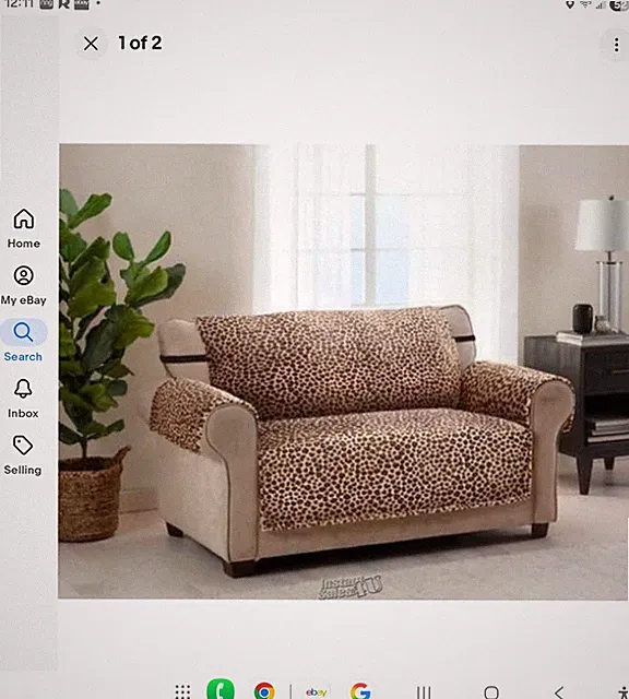 Innovative Leopard Print Furniture Cover XL Sofa Polyester Machine Washable