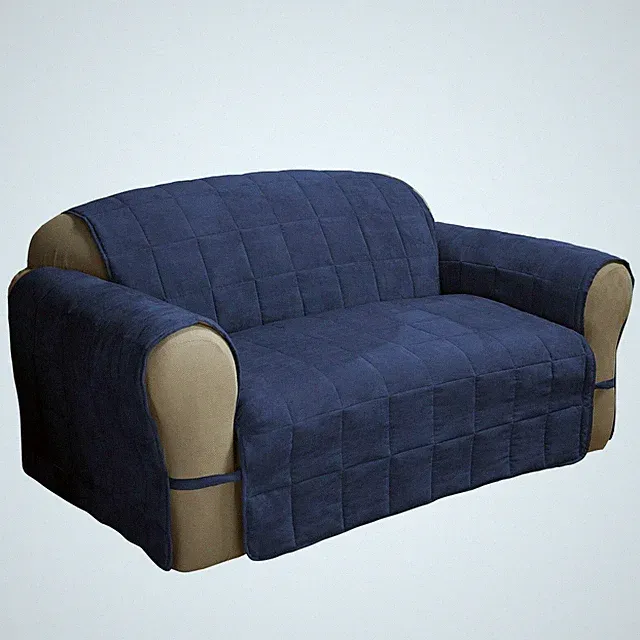 Innovative Textile Solutions Ultimate Faux Suede Loveseat-Navy T4102366