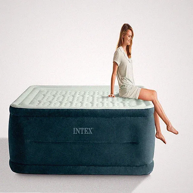 Intex 24" Dream Lux Pillow Top Dura-Beam Airbed Mattress w/ Internal Pump, FULL