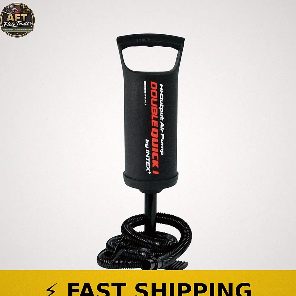 Intex Double Quick Hi-Output Hand Pump, 11.5in, Lightweight Black