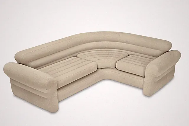 Intex Inflatable Corner Living Room Neutral Sectional Sofa 68575EP (2 Pack)