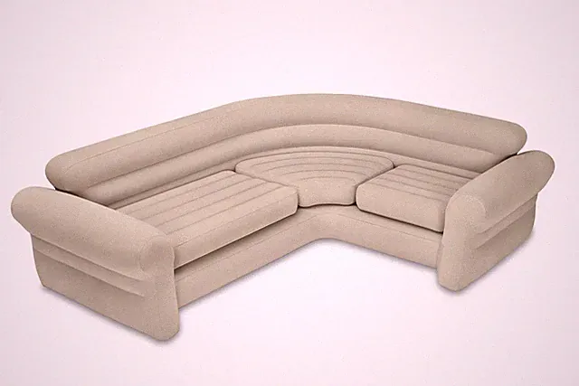 Intex Inflatable Corner Living Room Neutral Sectional Sofa 68575EP (3 Pack)