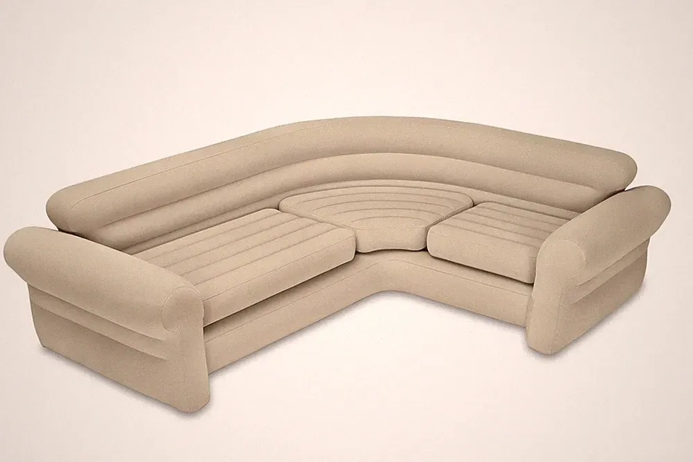 Intex Inflatable Corner Living Room Neutral Sectional Sofa | 68575EP