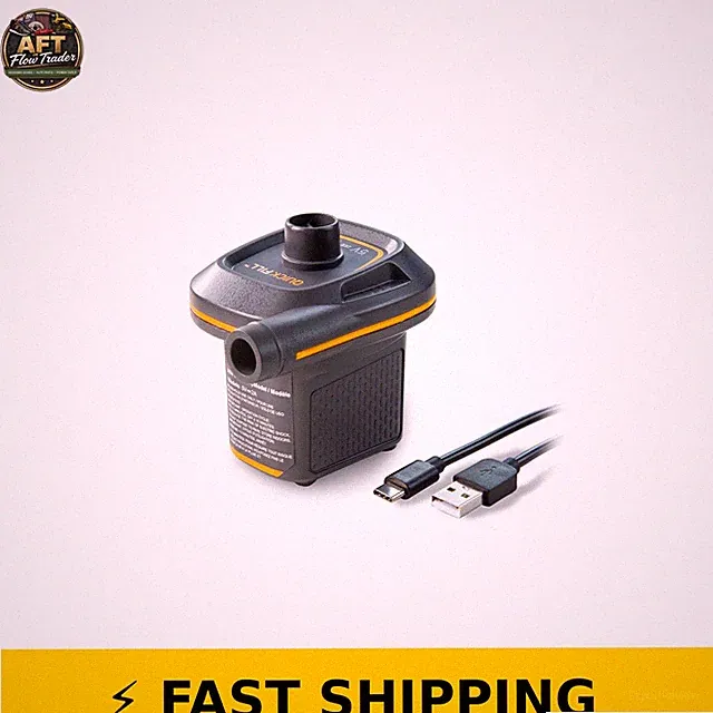 Intex Mini USB Air Pump for Inflatables & Mattresses - Black/Orange