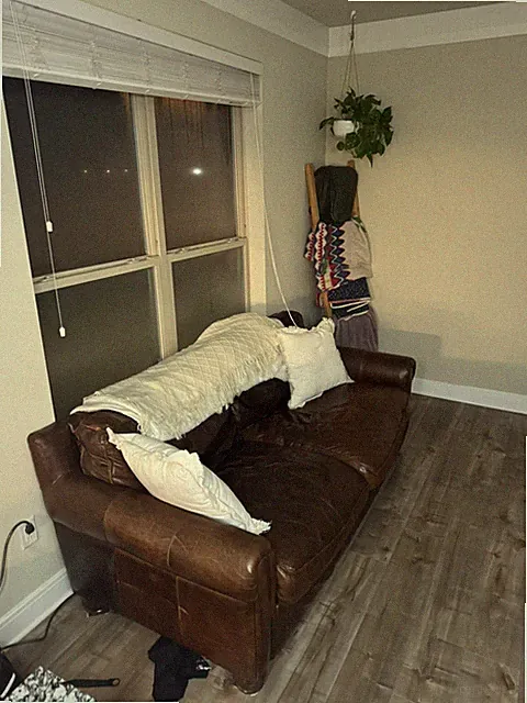 Italian made Italian leather couch
