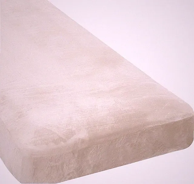 Ivory Velvet Stretch Chaise Cover for L-Shaped Sofa - Furniture Protector