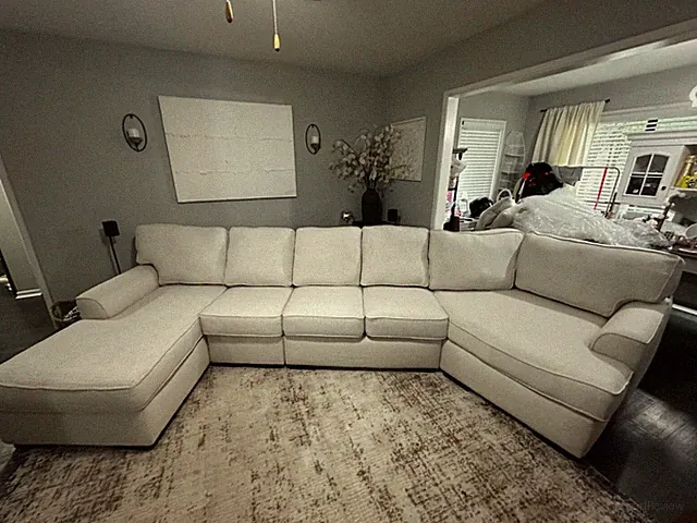 ivory/white sectional sofa