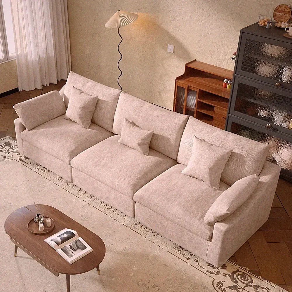 JACH Sectional Couches for Living Room, 3 Seater Cloud Sectional Couch with Deep