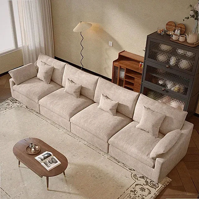 JACH Sectional Couches for Living Room, 4 Seater Cloud Sectional Couch with Deep