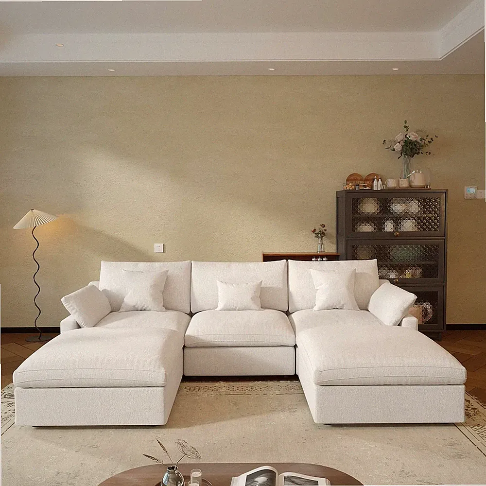 JACH U Shaped Sectional Couches, Cloud Sectional Couch with Deep Seat, 119" down