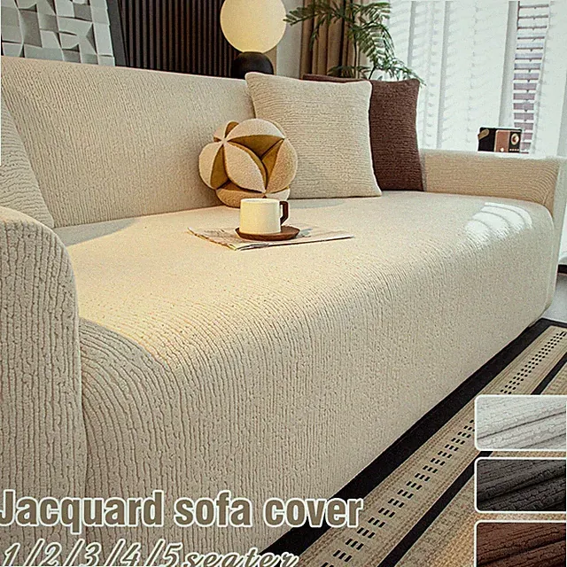 Jacquard Stretch Couch Cover Non Slip Sofa Covers for Living Room Washable 1 Pc