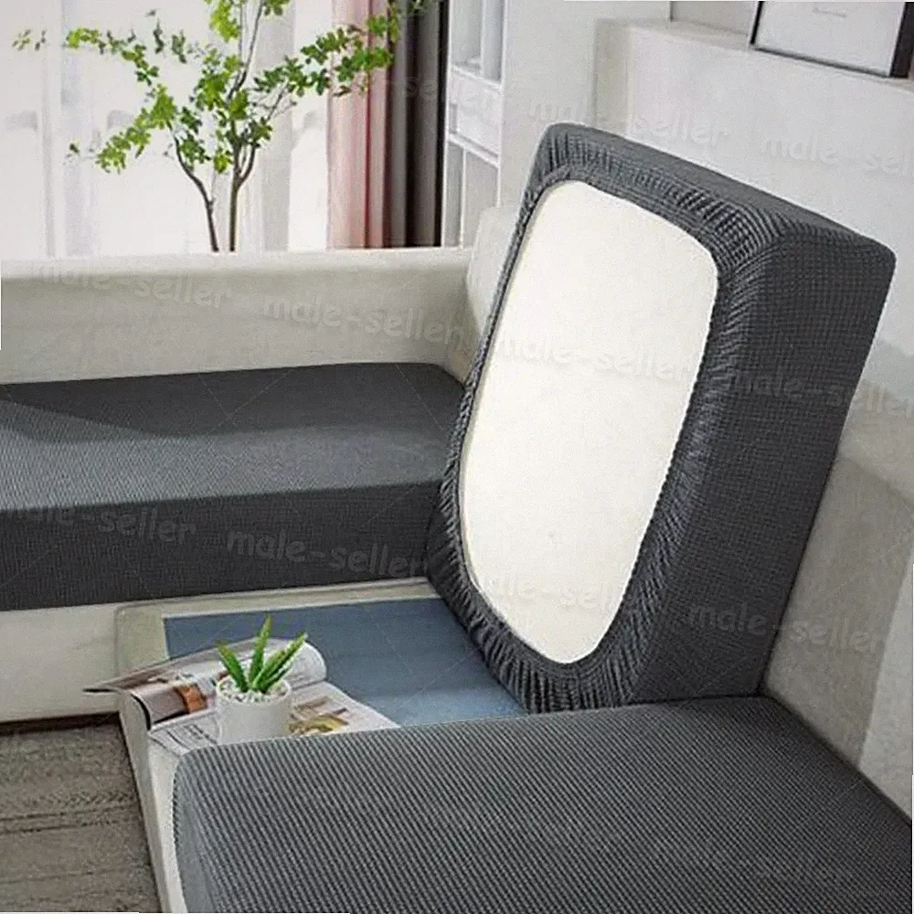 Jacquard Stretch Individual Sofa Cushion Covers Couch Seat Slipcover Removable