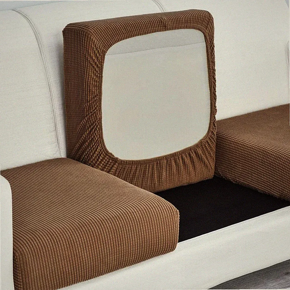 Jacquard Stretch Individual Sofa Cushion Covers Couch Seat Slipcover Removable