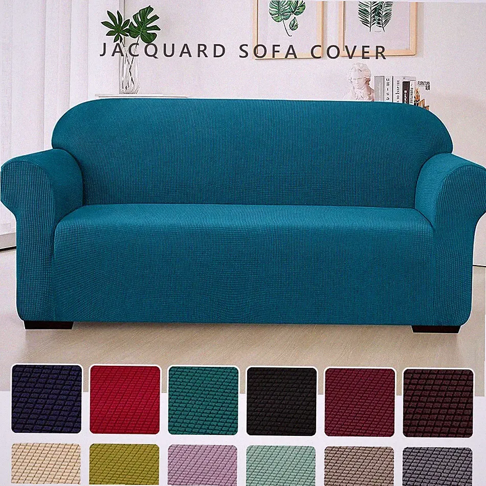 Jacquard Stretch , Sofa Cover, Living Room Elastic Slipcovers Sectional Couch