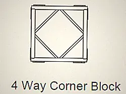 James Thomas B4301-RST 4-Way Corner Block Truss Section (Empty Pre-Rig Truss)