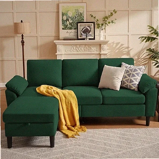 Jarenie 80" Convertible Sectional Sofa, Small L Shaped 3 Seat Couch with Reversi