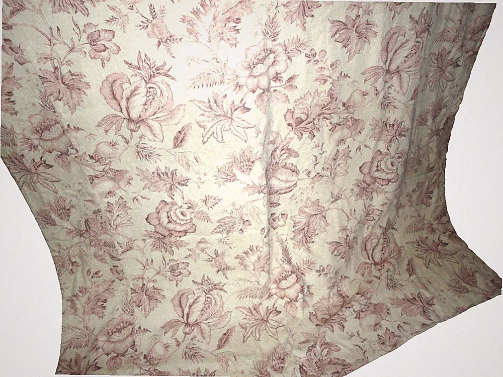JCP PENNEY CRANBERRY jacobean FLORAL SOFA COUCH COVER BED COVERCOVER 110X104