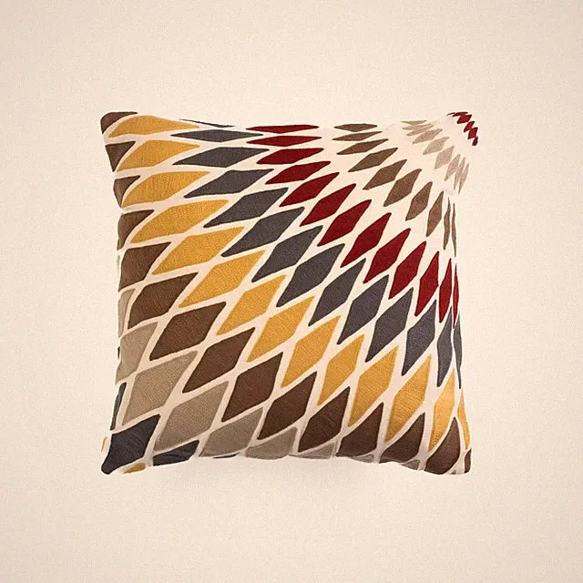 Jee Multicolor Geometric Cotton Removable Cover Throw Accent Square Pillow
