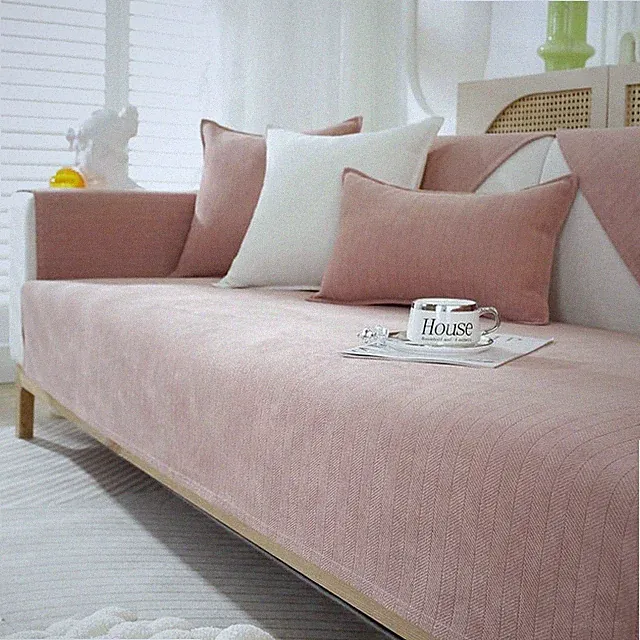 JIAN YA NA Sectional Couch Cover, Funny Chenille Fuzzy Sofa Slipcover, Anti-S...