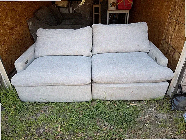 Jolene 84" Power Reclining Modular Loveseat - Khaki Grey