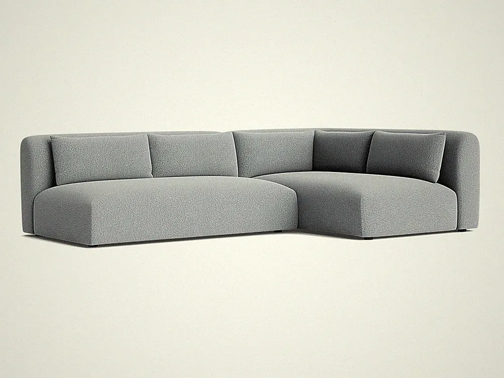 Joybird Carin Sectional Sofa Right-Facing Light Gray