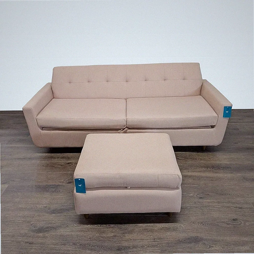 Joybird Hughes 3-Seat Sofa with Ottoman & Storage - 1068241