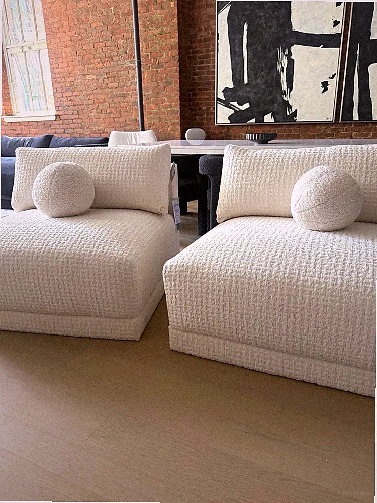 Joybird Pantone White Modular Sectional Armless Chaise/Chair Modules (2)