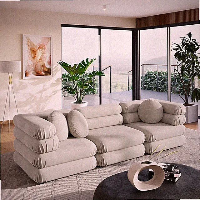 Jubilee 3-Piece Sectional Sofa in Almond