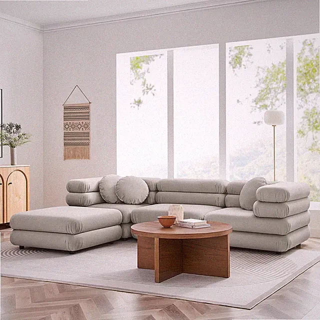 Jubilee 4-Piece Sectional Sofa in Almond