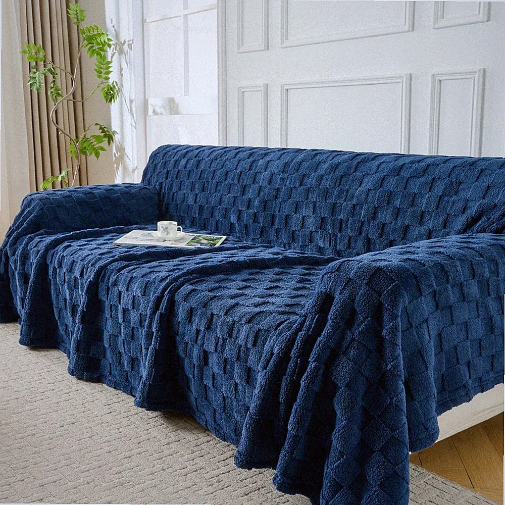 Jungle Star navy sectional sofa cover 71x118
