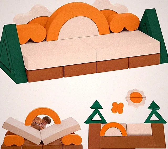 Jungle Theme Kids Play Couch 18PCS Modular Toddler Sofa Building Fort