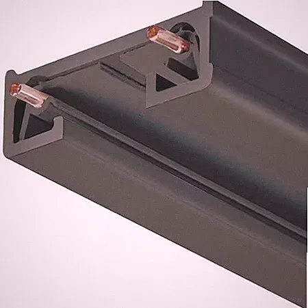 Juno Lighting R 6Ft Bl J Track Section, Black, 6Ft, 120V Ac