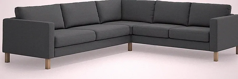 Karlstad Sofa Cover Replacement Corner Couch Slipcover Dark Grey Sectional Set