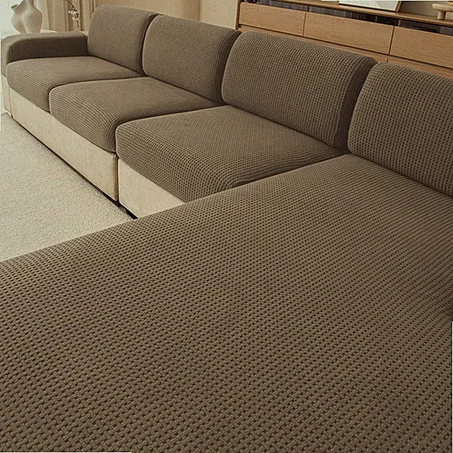 KaviKon Stretch Sectional Couch Covers, Wear Resistant Sofa Slipcovers Washab...