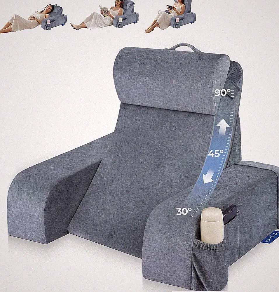 Kayfia Reading Pillow: 30-90° Adjustable, Headrest, Backrest for Bed/Couch