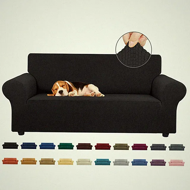 KEKUOU Stretch Loveseat Sofa Cover Slipcover ,Couch Covers for 2 Cushion Couch