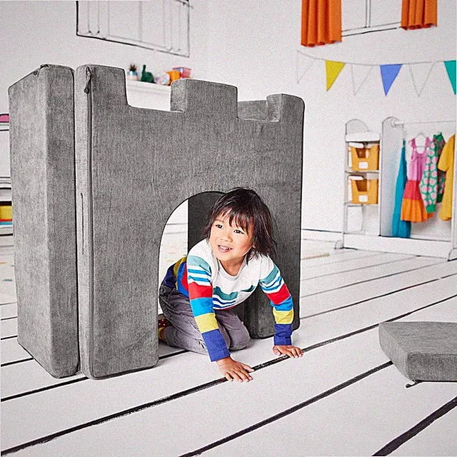 Kids and Toddler Play Castle, Playroom Couch Add-On Set, Durable Modular Design