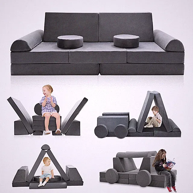 Kids Couch Play Set, 10/11 PCS Modular Kids Sofa Couch Child Couch Playhouse
