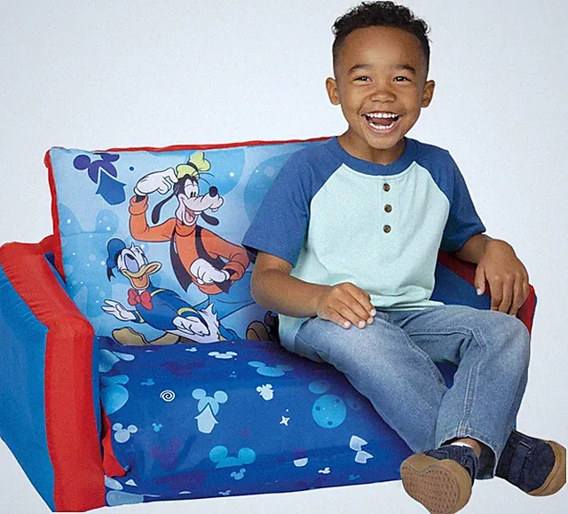 Kids Sofa Bed, Children'S 2-In-1 Flip Open Inflatable Comfy Couch to Lounger, To